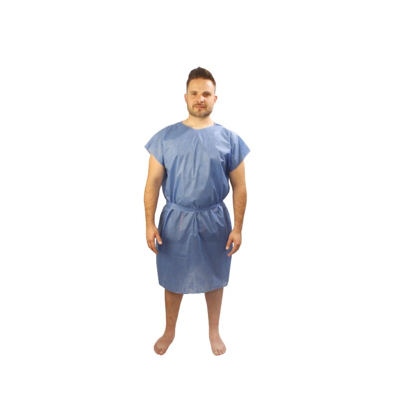 Robe pacient disposable  of  polypropylene with out trim  of  30 gr 