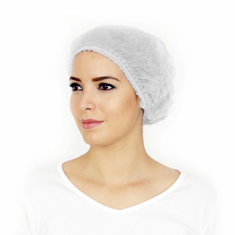 Cofia plisada pesada con elástico doble